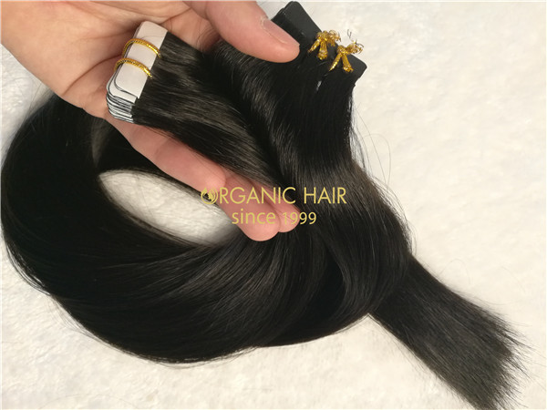 Wholesale human remy hair tape in extension X10